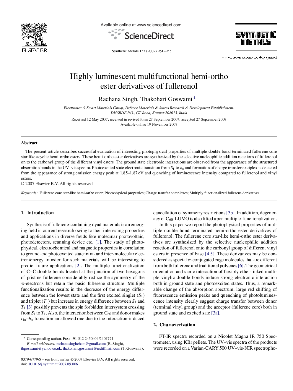 Highly luminescent multifunctional hemi-ortho ester derivatives of fullerenol