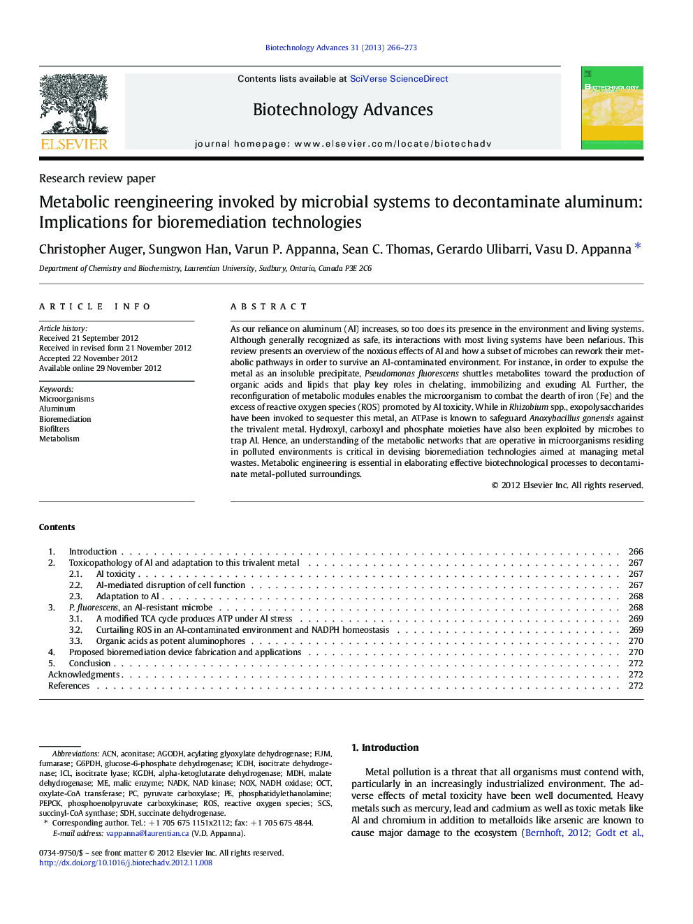 Metabolic reengineering invoked by microbial systems to decontaminate aluminum: Implications for bioremediation technologies