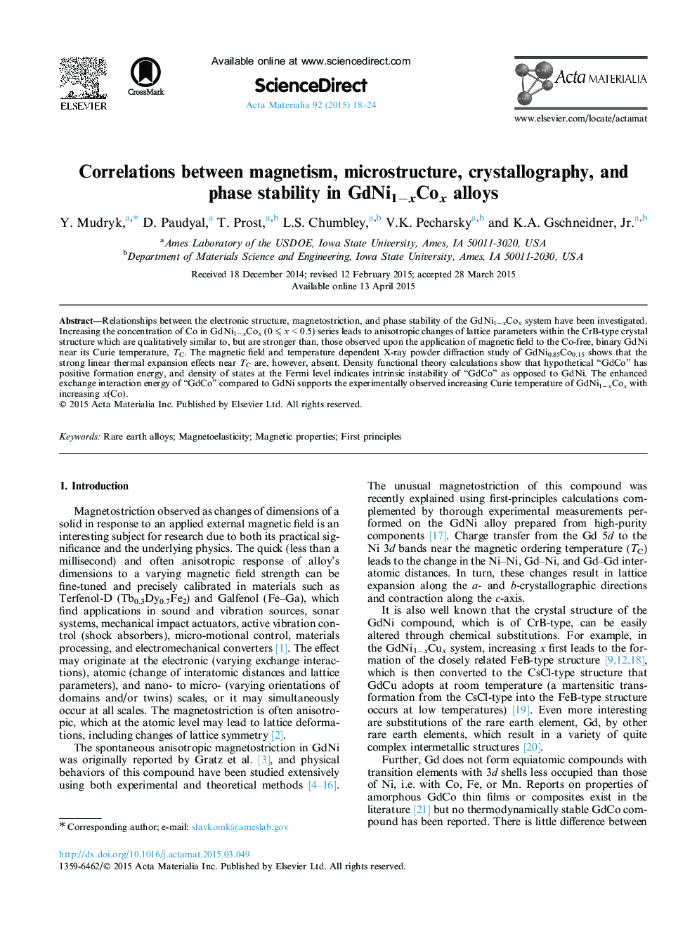 Correlations between magnetism, microstructure, crystallography, and phase stability in GdNi1−xCox alloys