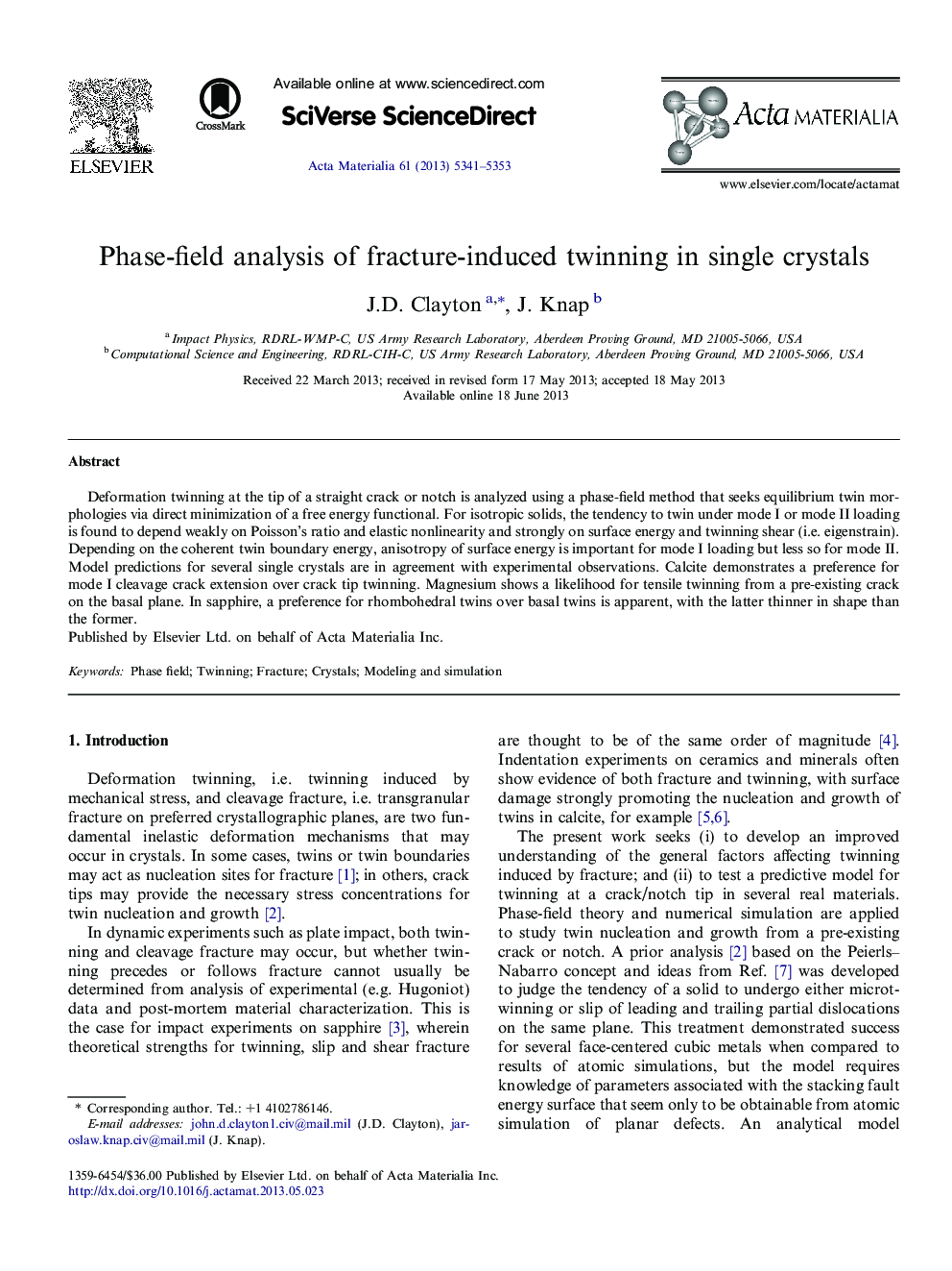 Phase-field analysis of fracture-induced twinning in single crystals