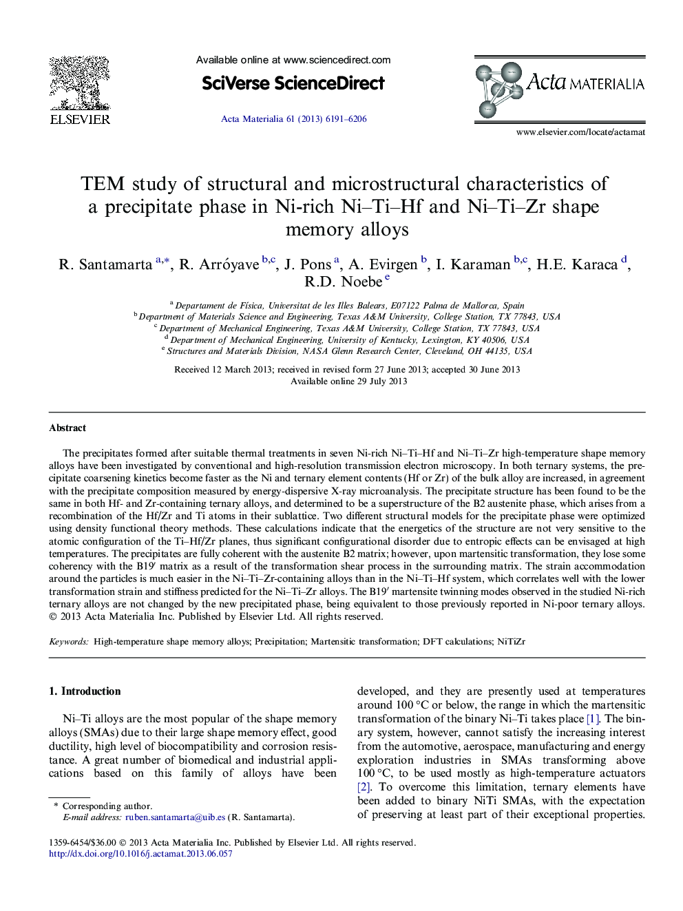 TEM study of structural and microstructural characteristics of a precipitate phase in Ni-rich Ni–Ti–Hf and Ni–Ti–Zr shape memory alloys