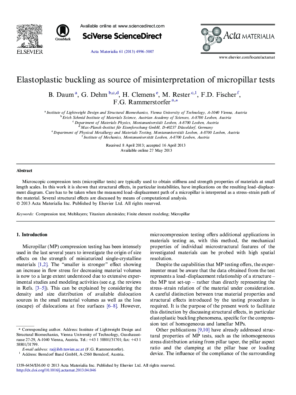 Elastoplastic buckling as source of misinterpretation of micropillar tests