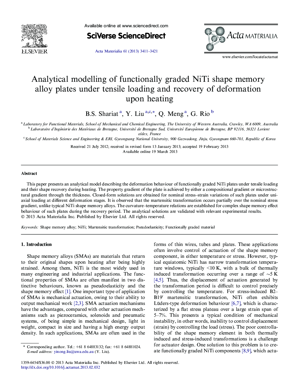 Analytical modelling of functionally graded NiTi shape memory alloy plates under tensile loading and recovery of deformation upon heating