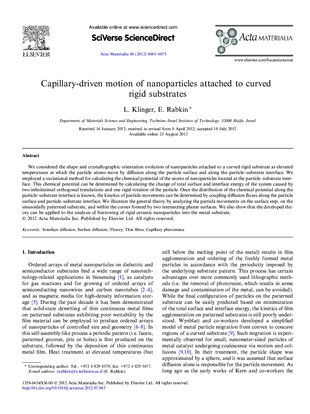 Capillary-driven motion of nanoparticles attached to curved rigid substrates