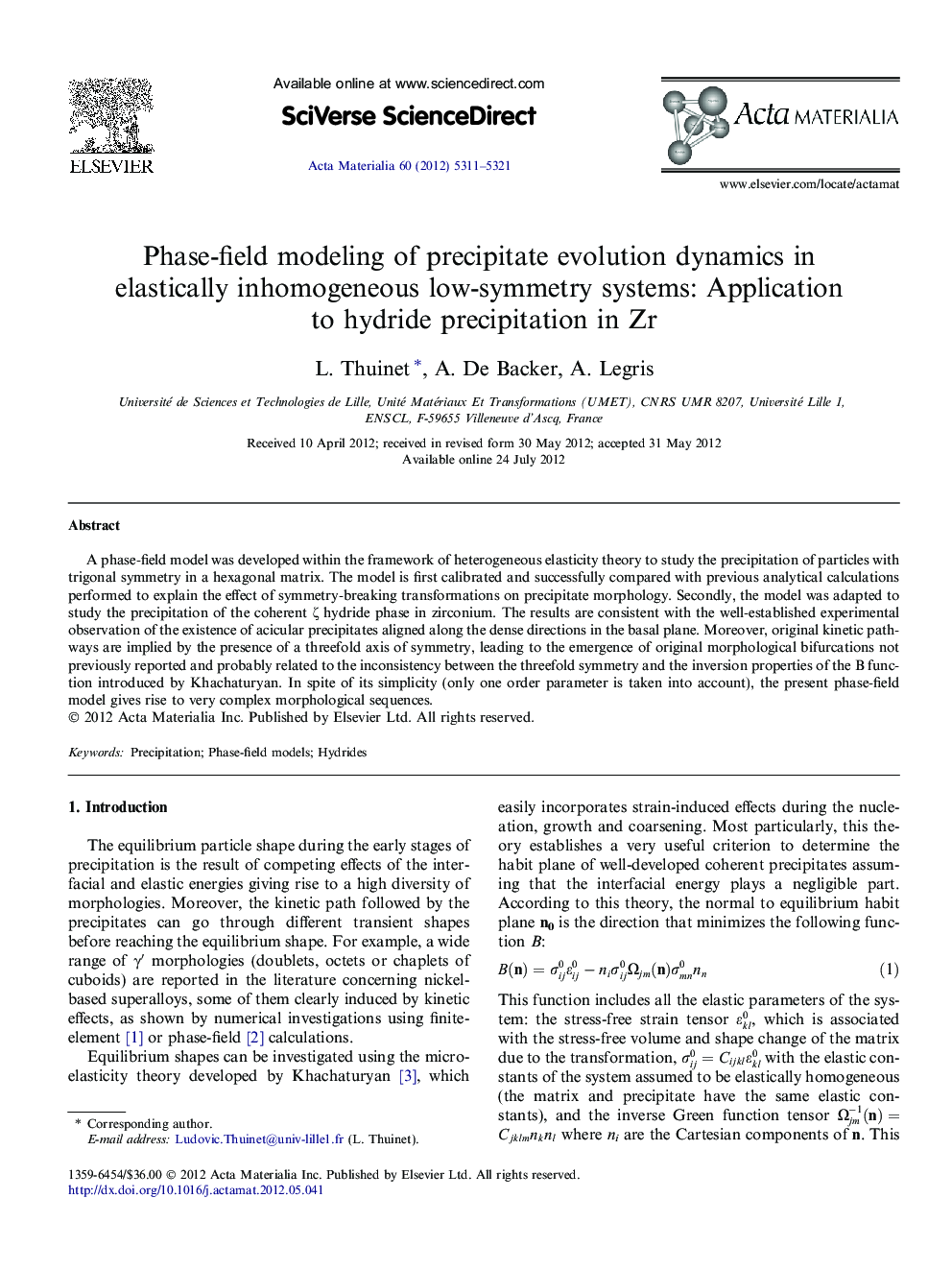 Phase-field modeling of precipitate evolution dynamics in elastically inhomogeneous low-symmetry systems: Application to hydride precipitation in Zr