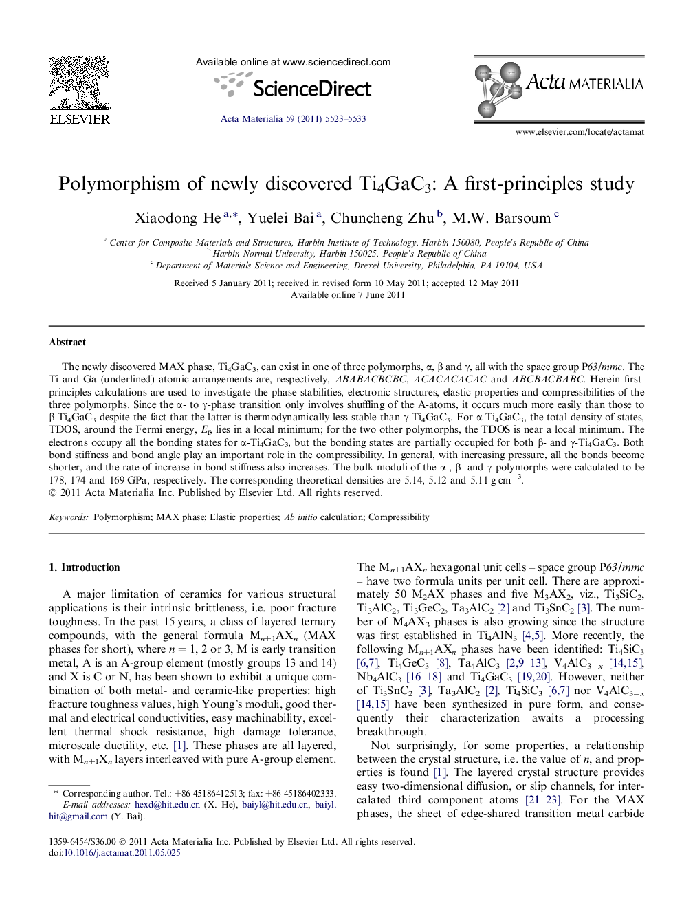 Polymorphism of newly discovered Ti4GaC3: A first-principles study