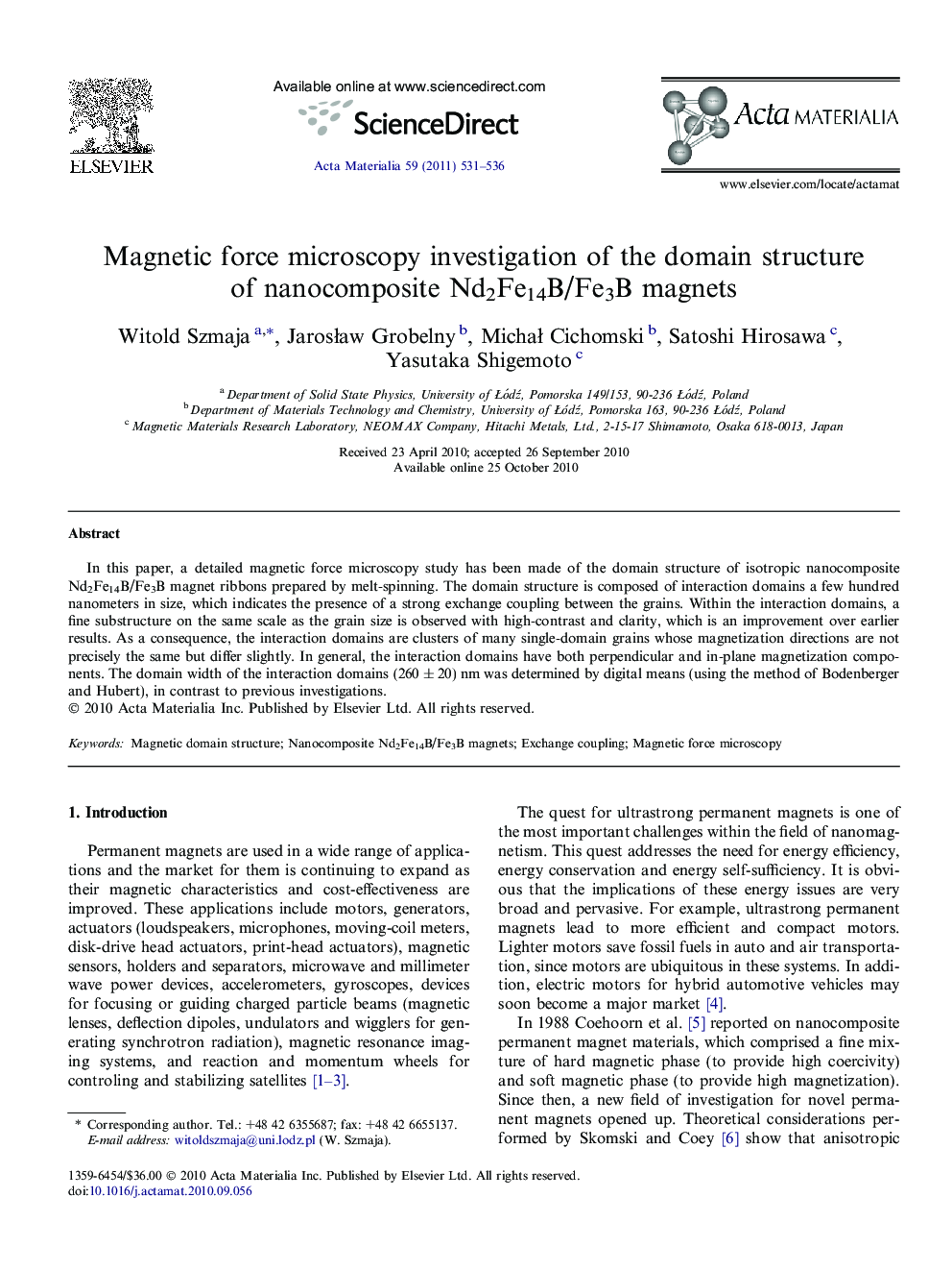 Magnetic force microscopy investigation of the domain structure of nanocomposite Nd2Fe14B/Fe3B magnets