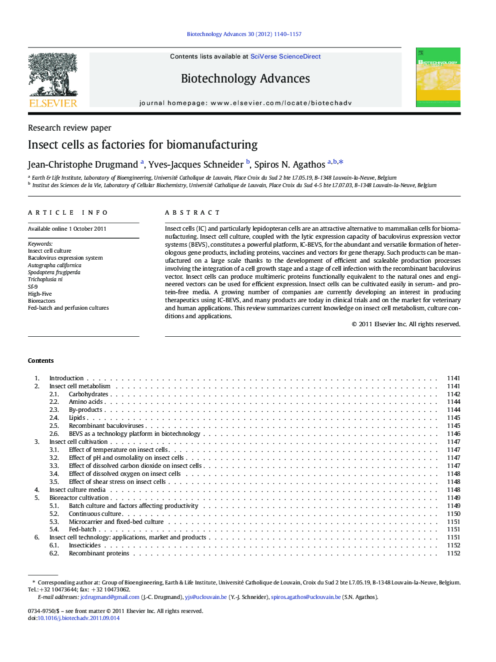 Insect cells as factories for biomanufacturing