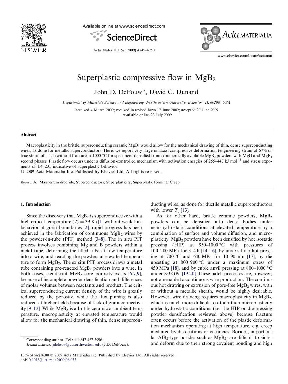 Superplastic compressive flow in MgB2