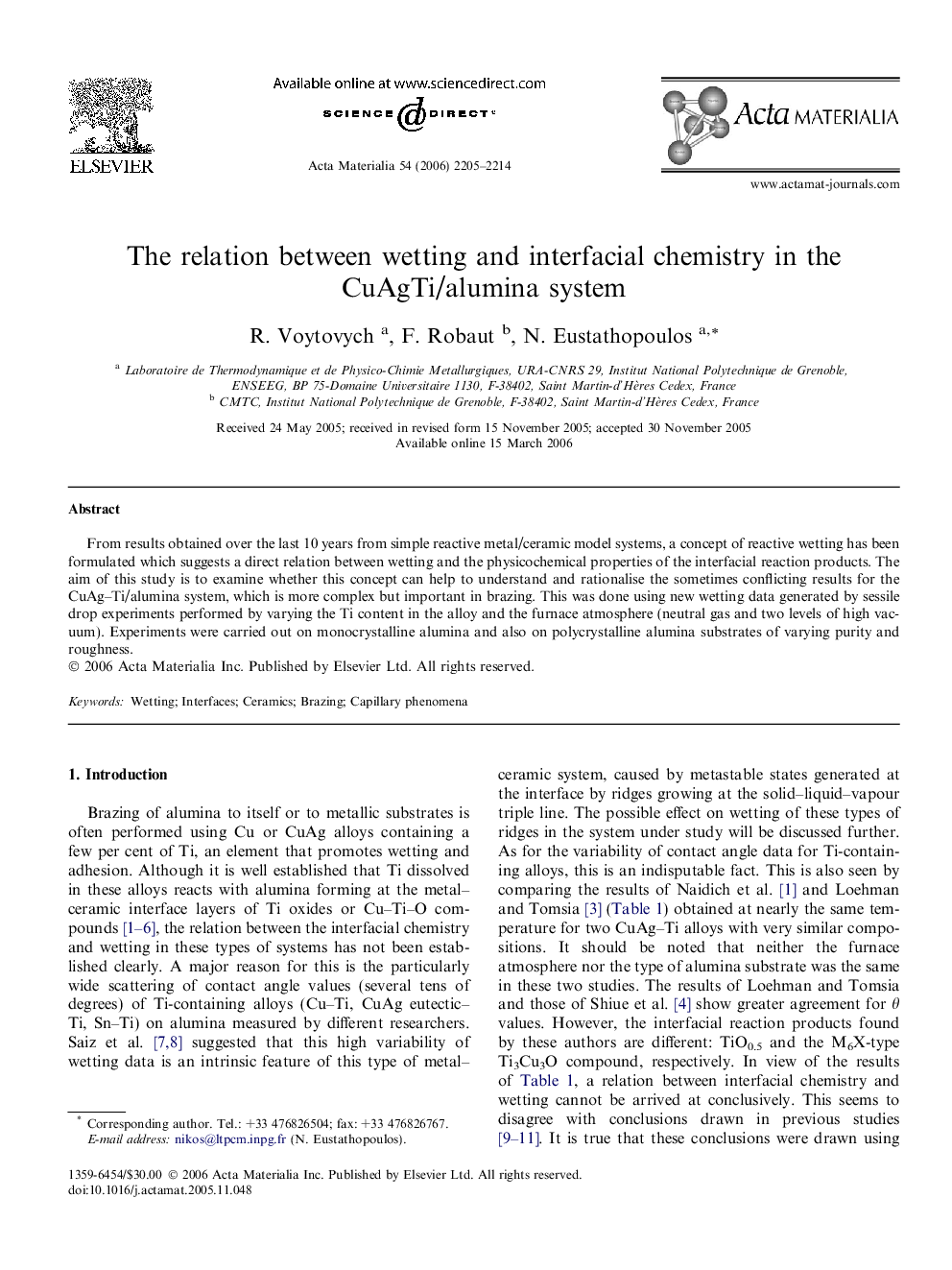 The relation between wetting and interfacial chemistry in the CuAgTi/alumina system