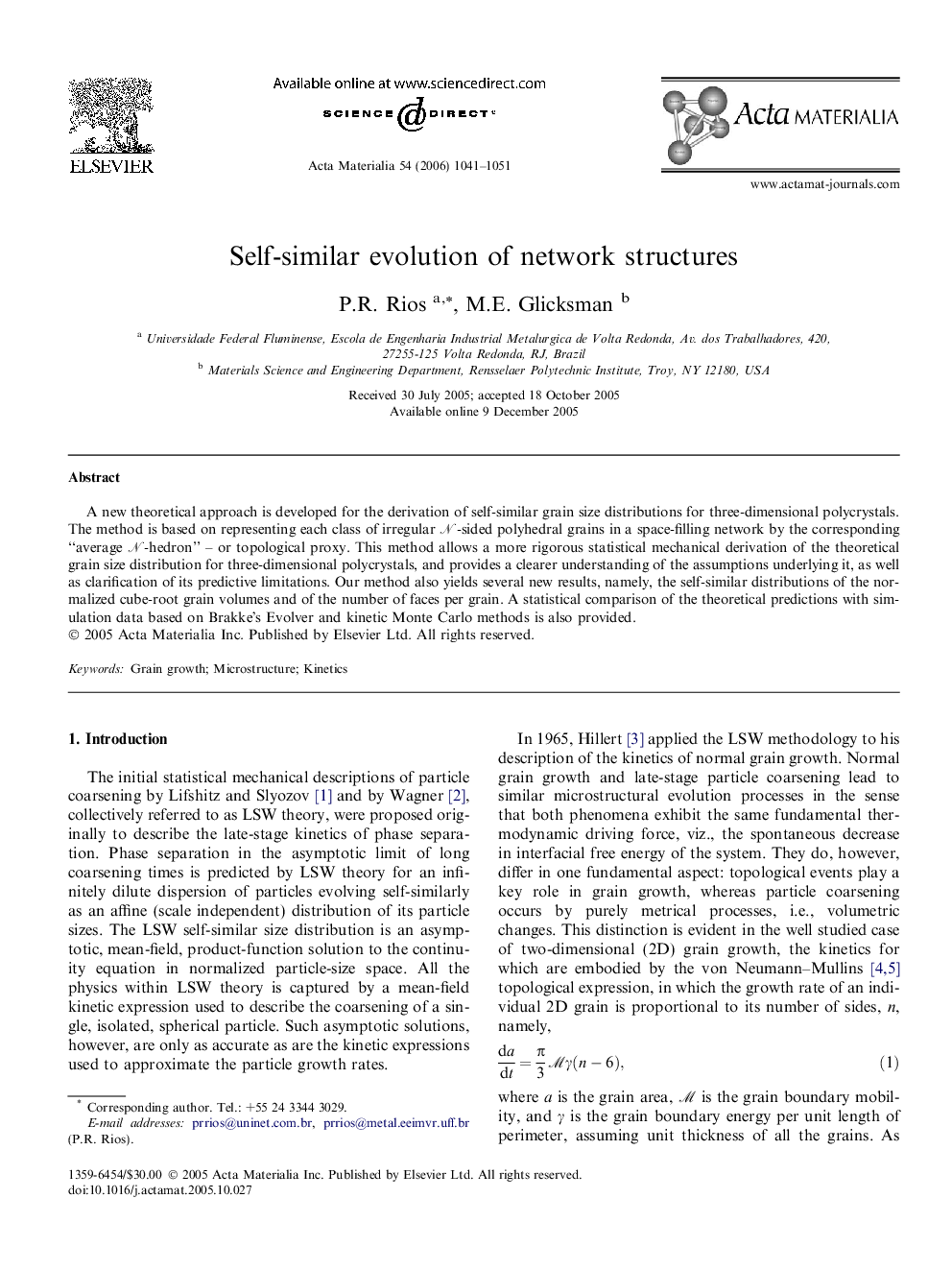 Self-similar evolution of network structures