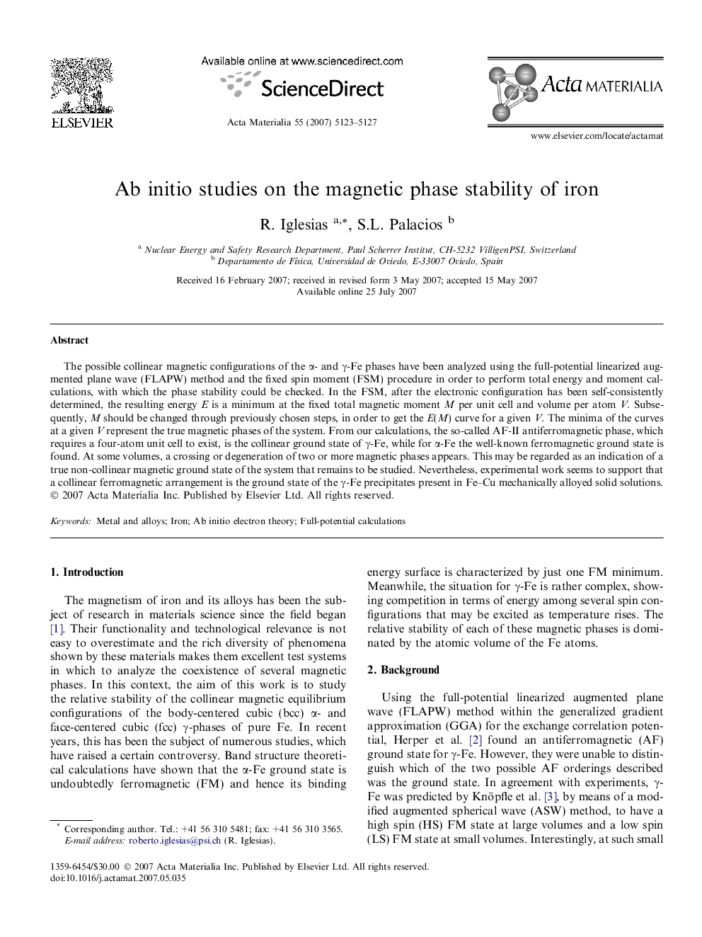 Ab initio studies on the magnetic phase stability of iron