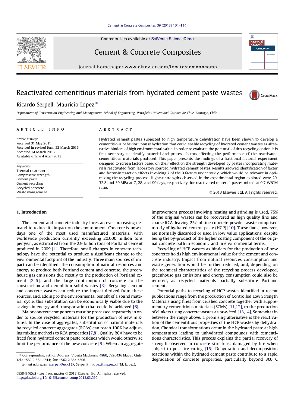 Reactivated cementitious materials from hydrated cement paste wastes