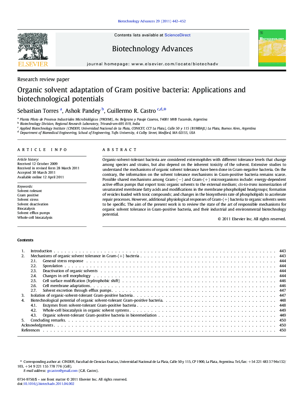 Organic solvent adaptation of Gram positive bacteria: Applications and biotechnological potentials