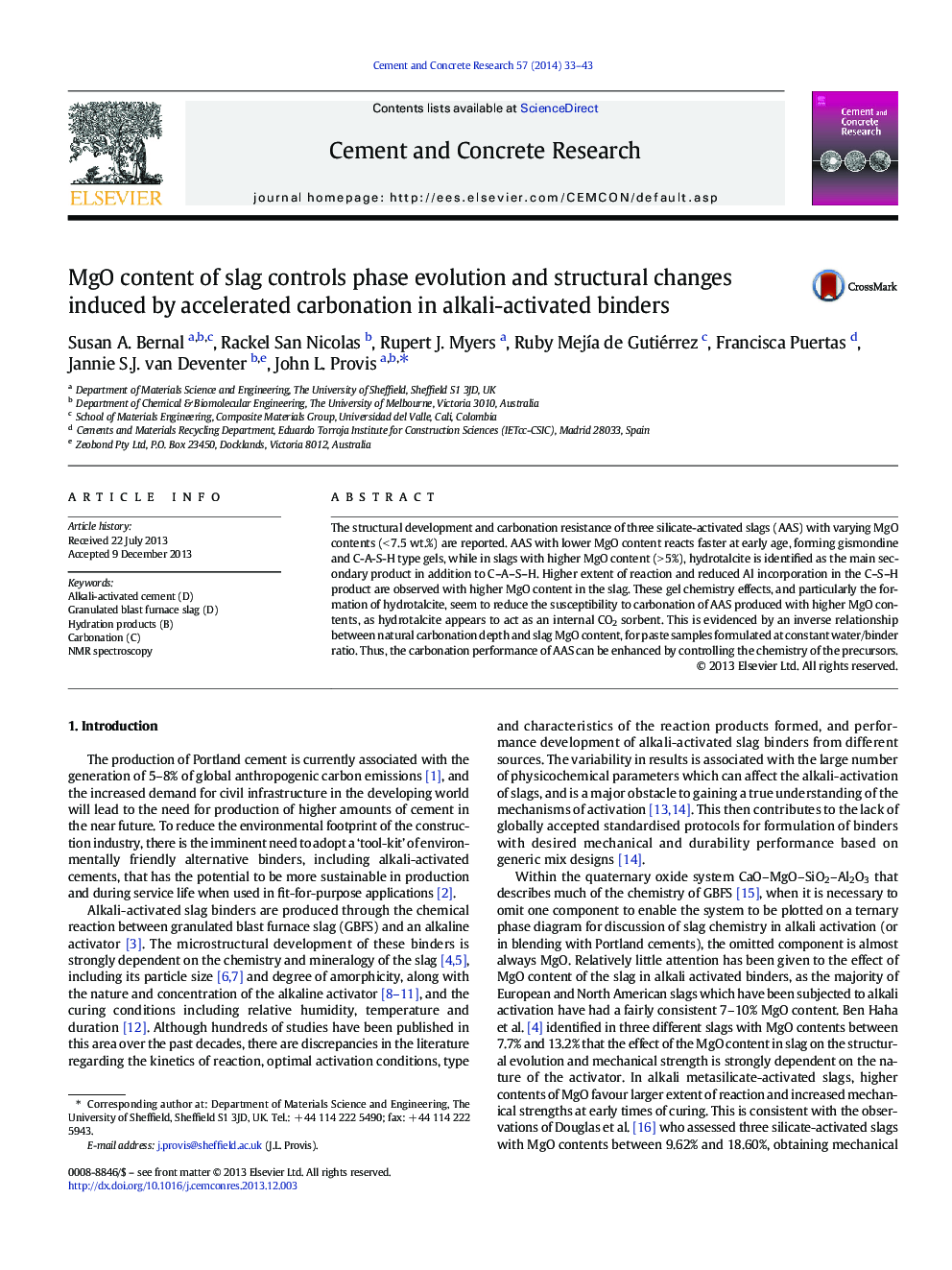 MgO content of slag controls phase evolution and structural changes induced by accelerated carbonation in alkali-activated binders