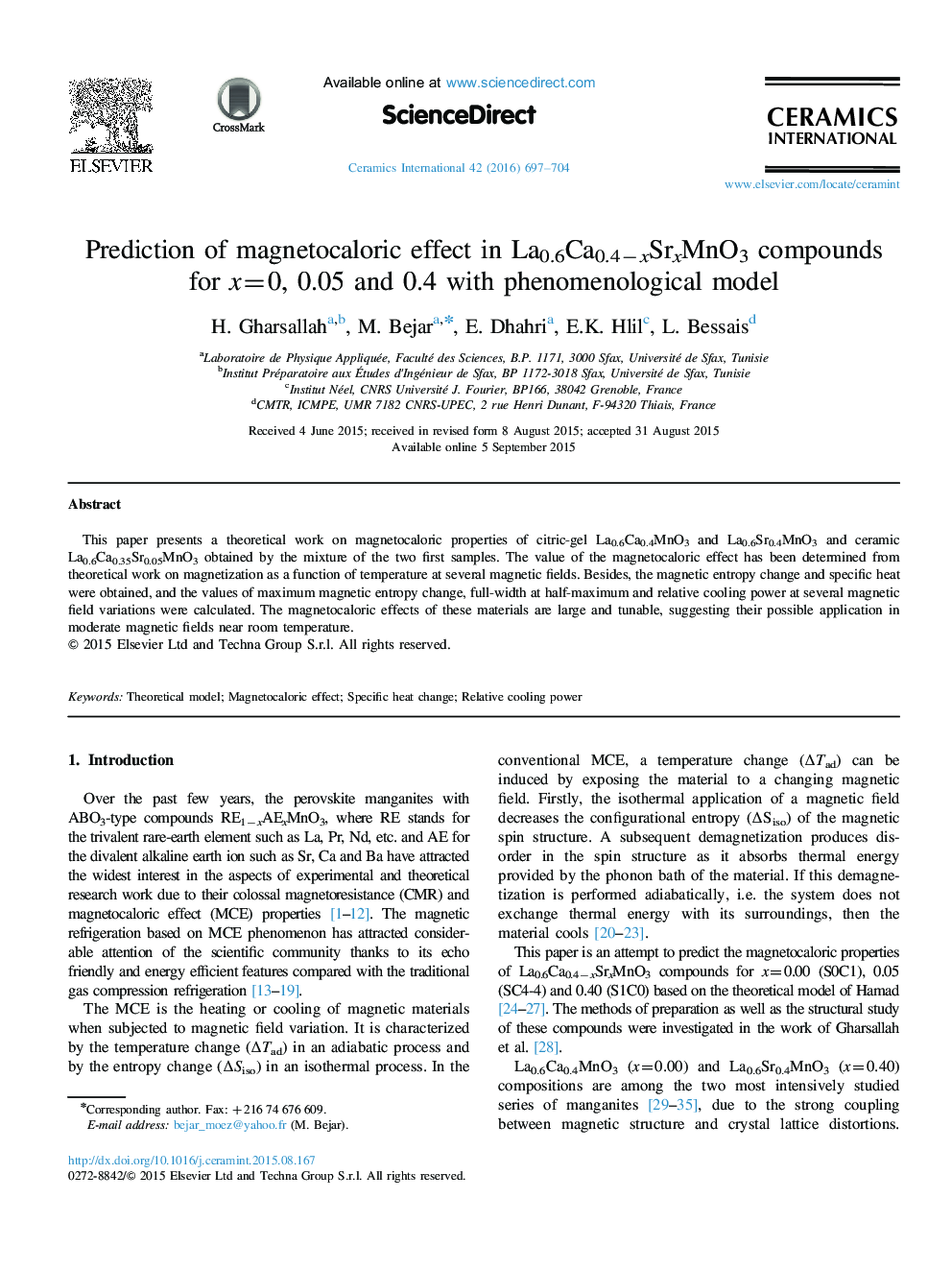 Prediction of magnetocaloric effect in La0.6Ca0.4−xSrxMnO3 compounds for x=0, 0.05 and 0.4 with phenomenological model