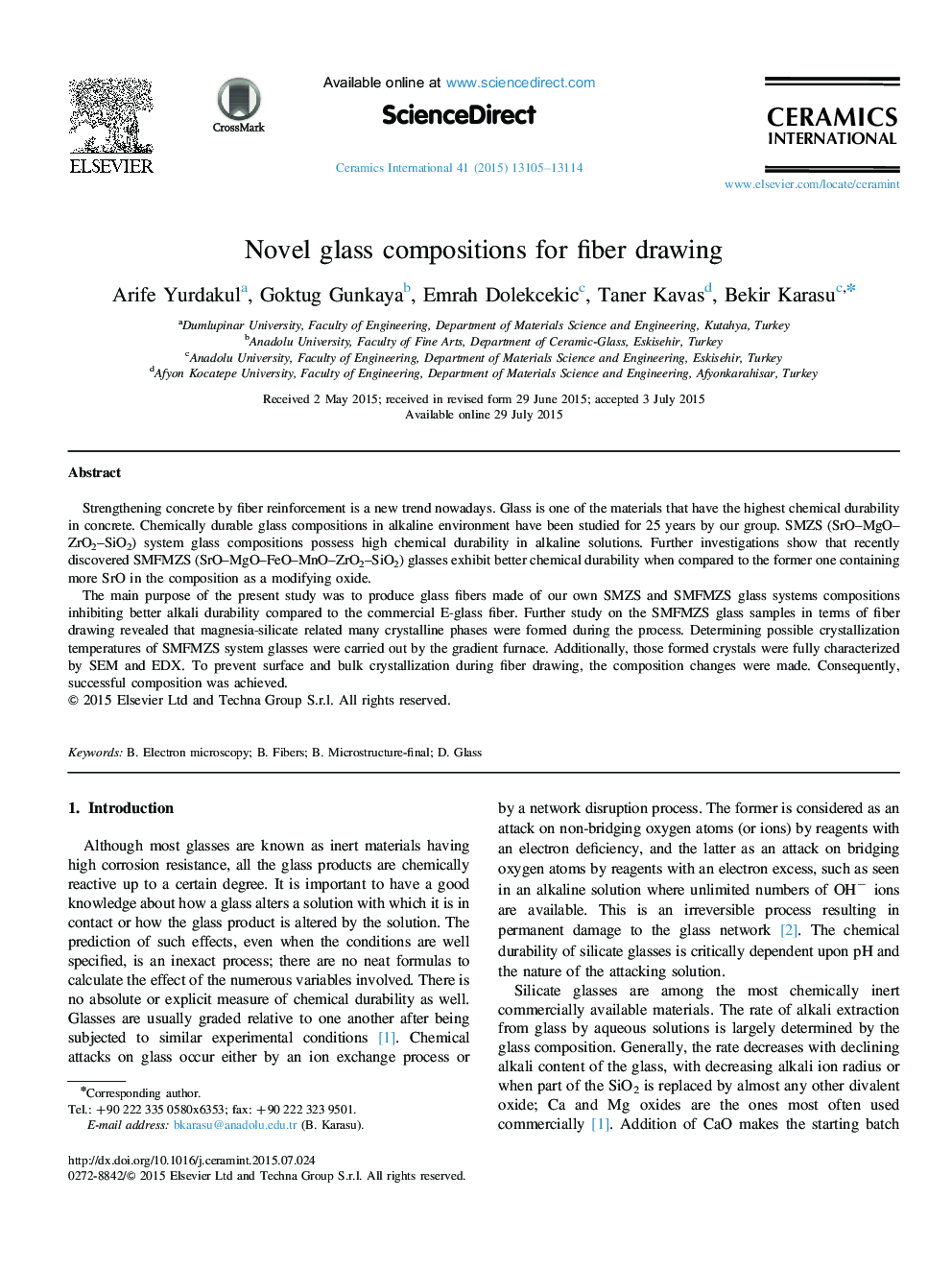 Novel glass compositions for fiber drawing