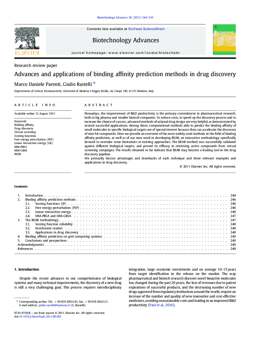 Advances and applications of binding affinity prediction methods in drug discovery