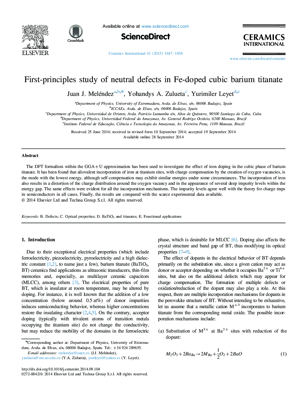 First-principles study of neutral defects in Fe-doped cubic barium titanate