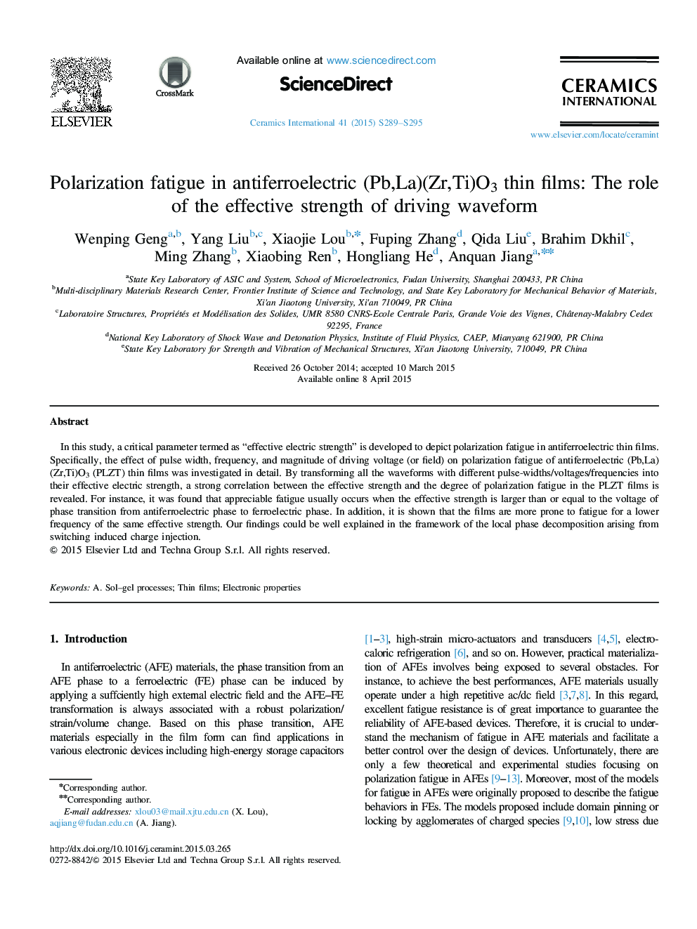 Polarization fatigue in antiferroelectric (Pb,La)(Zr,Ti)O3 thin films: The role of the effective strength of driving waveform