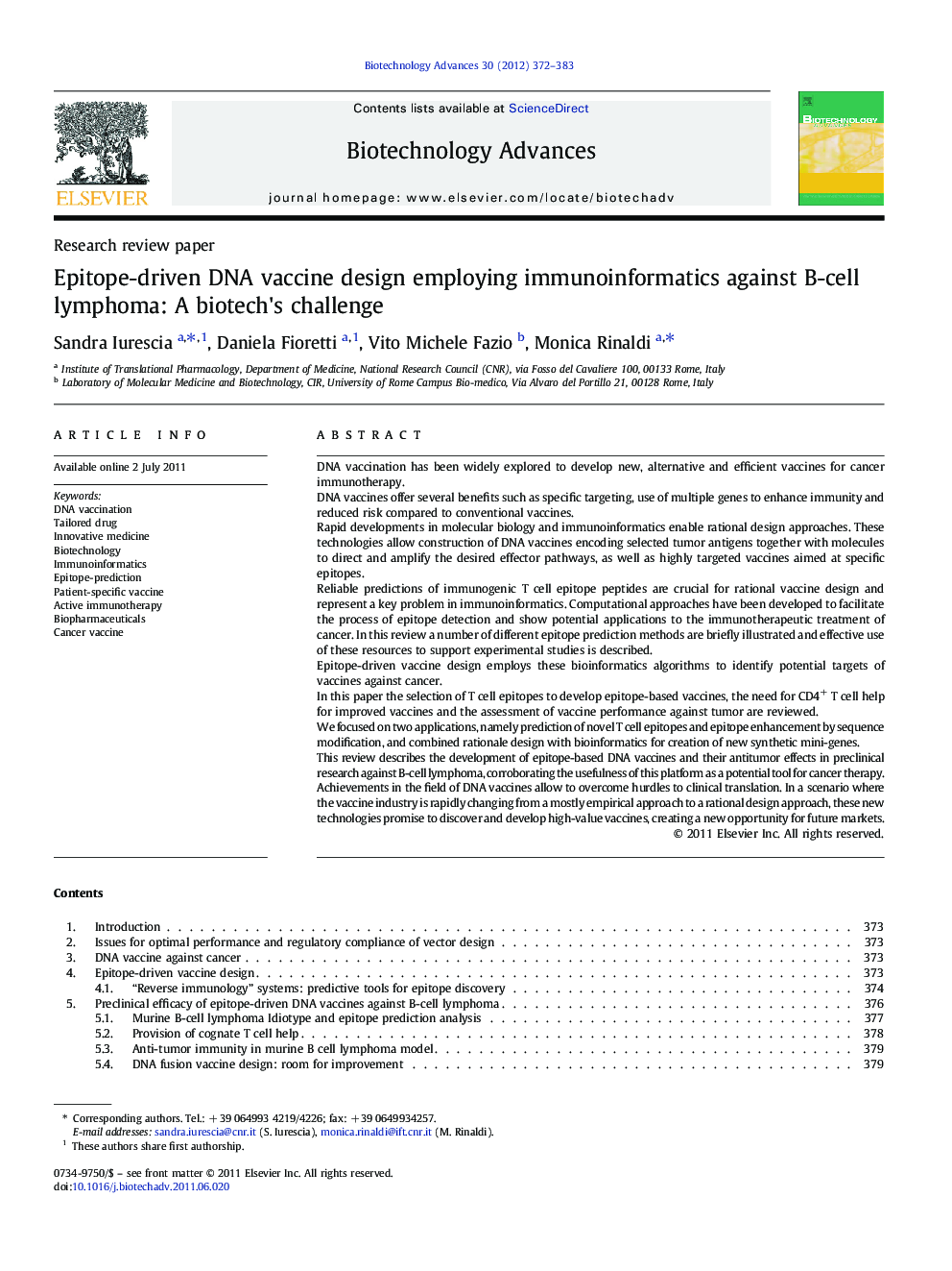 Epitope-driven DNA vaccine design employing immunoinformatics against B-cell lymphoma: A biotech's challenge