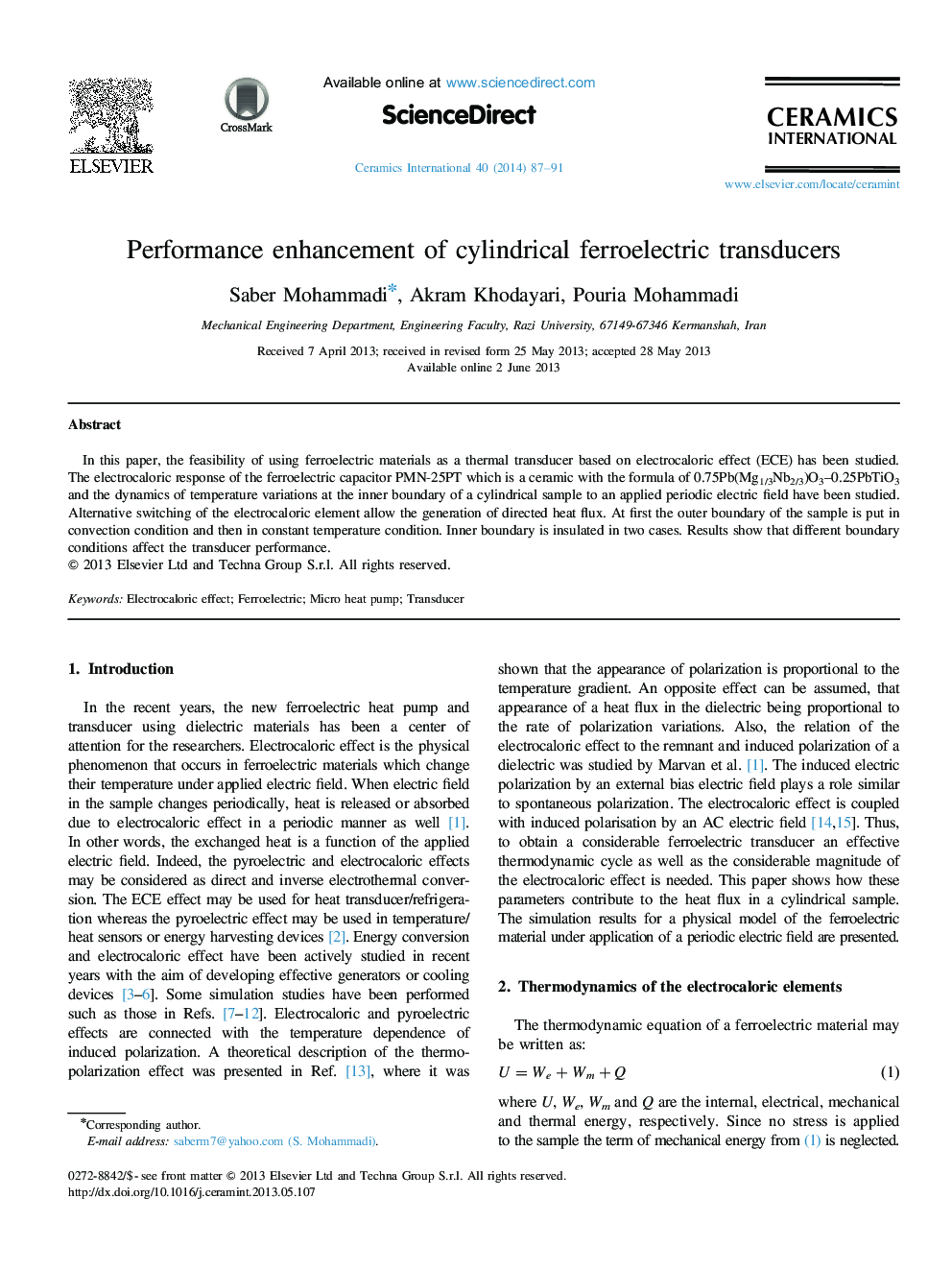 Performance enhancement of cylindrical ferroelectric transducers