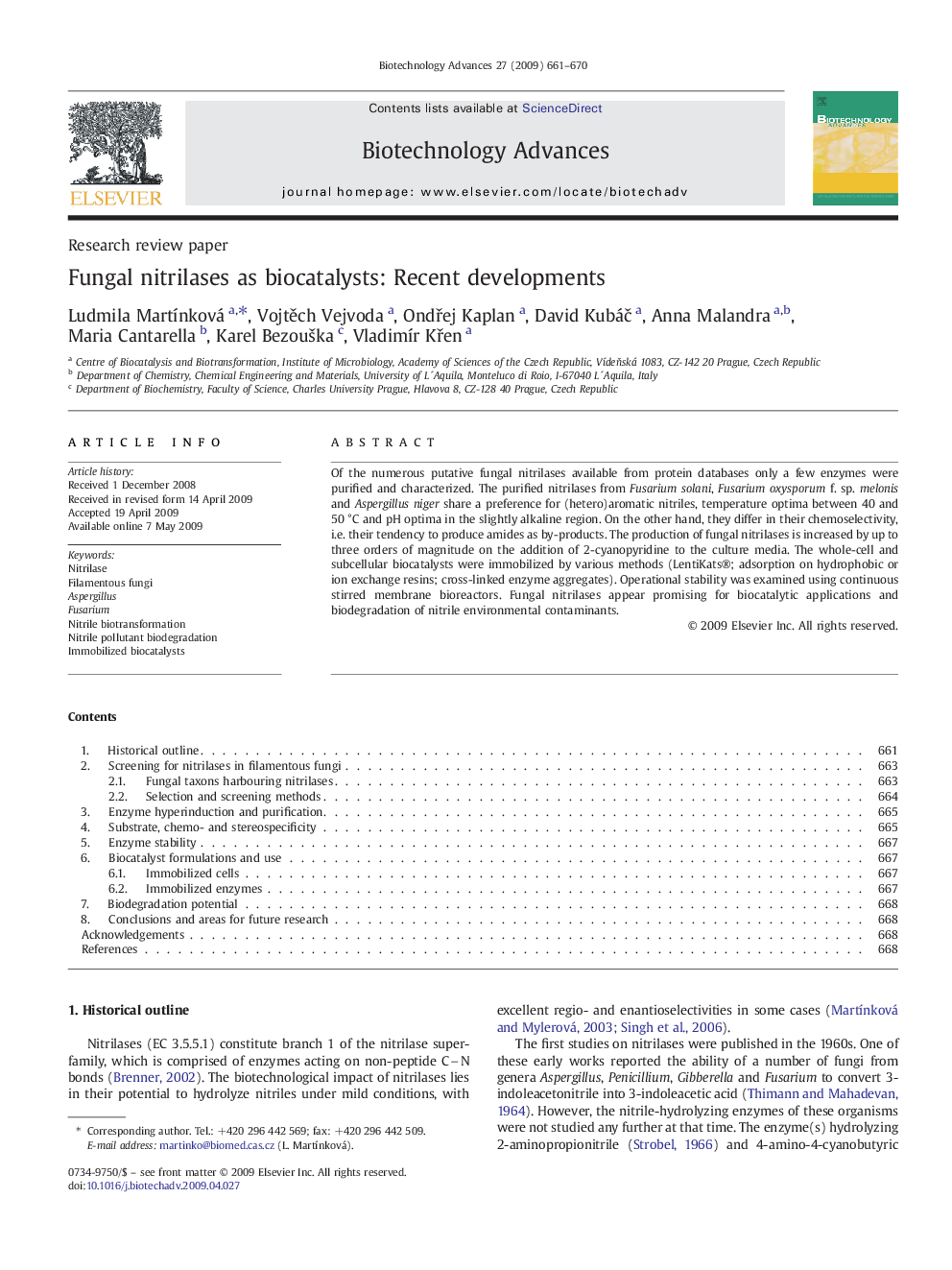 Fungal nitrilases as biocatalysts: Recent developments