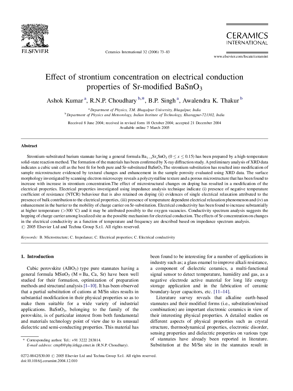 Effect of strontium concentration on electrical conduction properties of Sr-modified BaSnO3