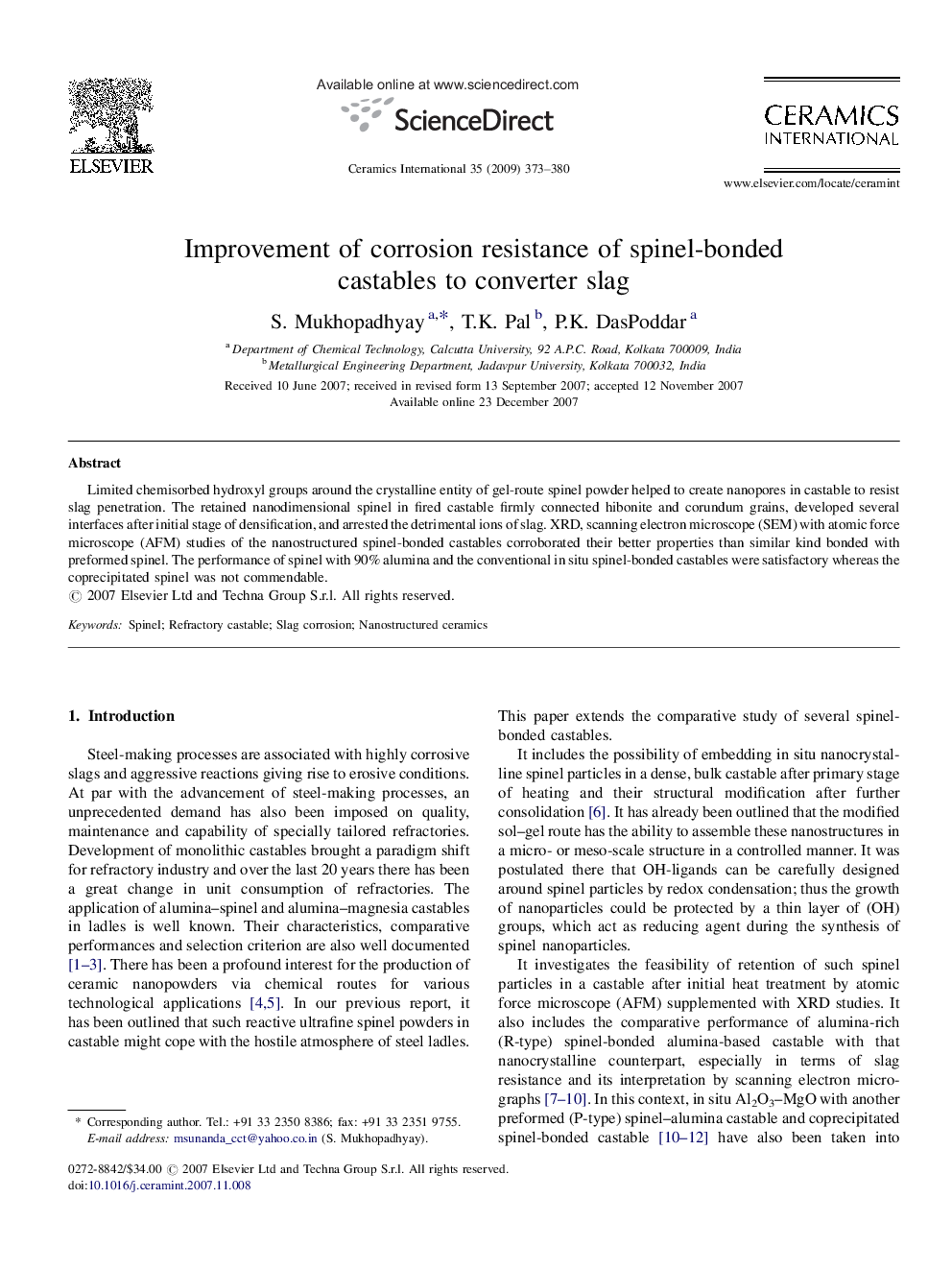 Improvement of corrosion resistance of spinel-bonded castables to converter slag