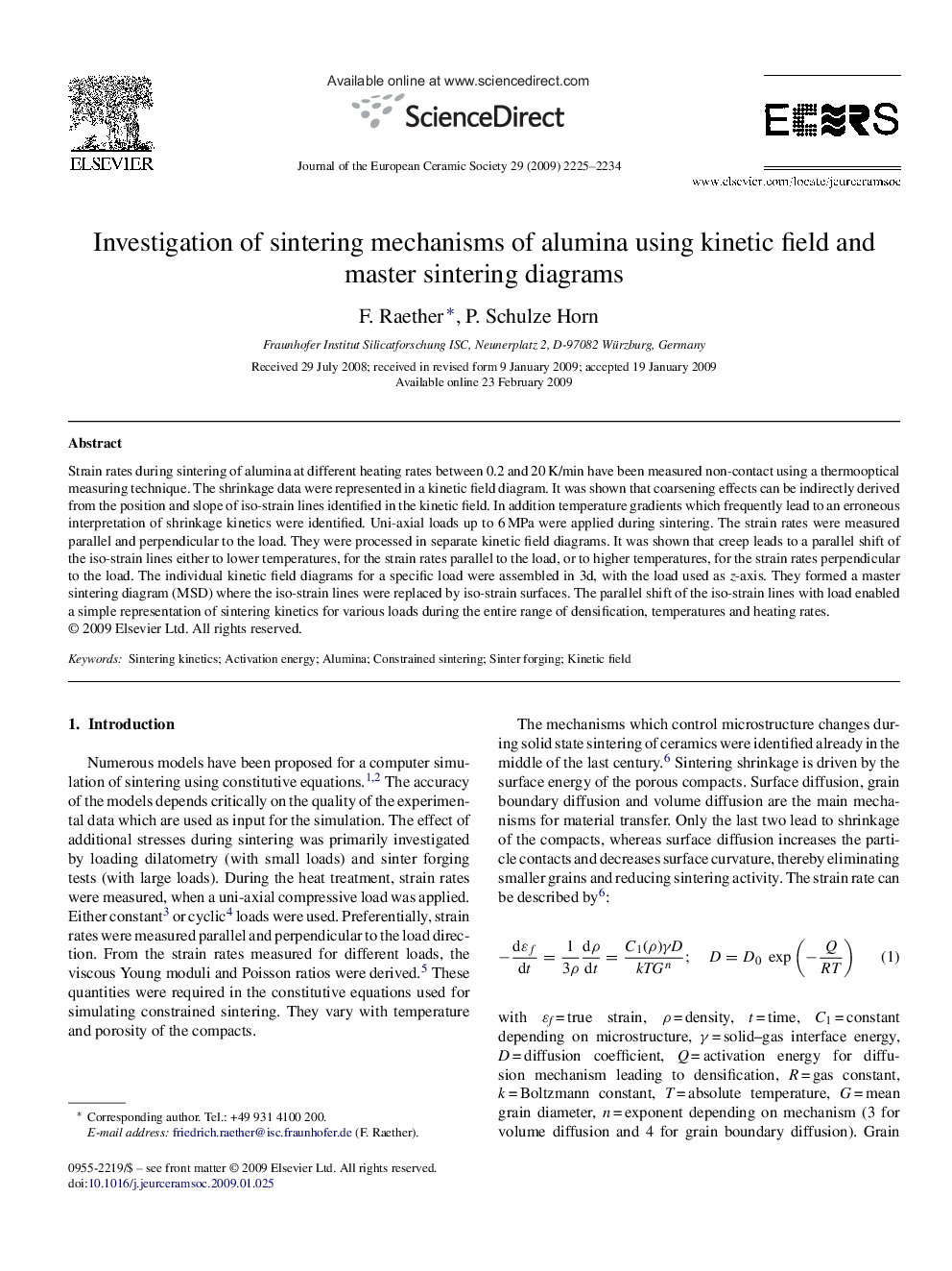 Investigation of sintering mechanisms of alumina using kinetic field and master sintering diagrams