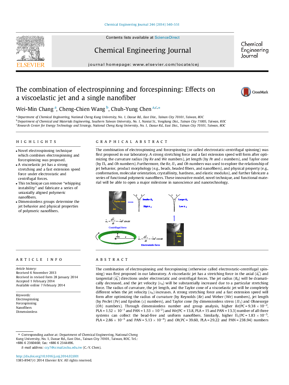 The combination of electrospinning and forcespinning: Effects on a viscoelastic jet and a single nanofiber