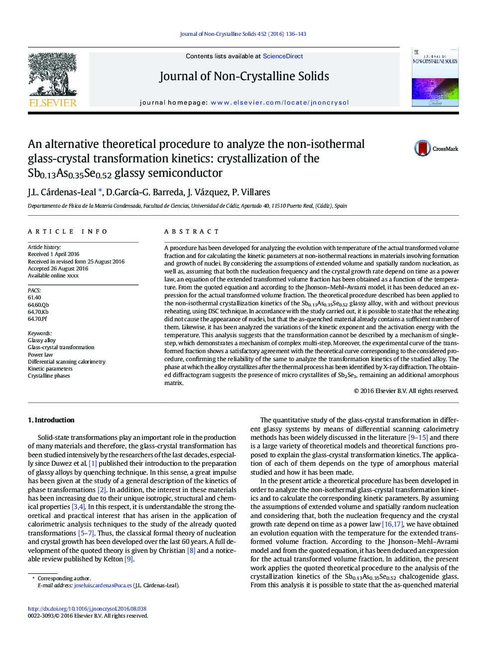 An alternative theoretical procedure to analyze the non-isothermal glass-crystal transformation kinetics: crystallization of the Sb0.13As0.35Se0.52 glassy semiconductor