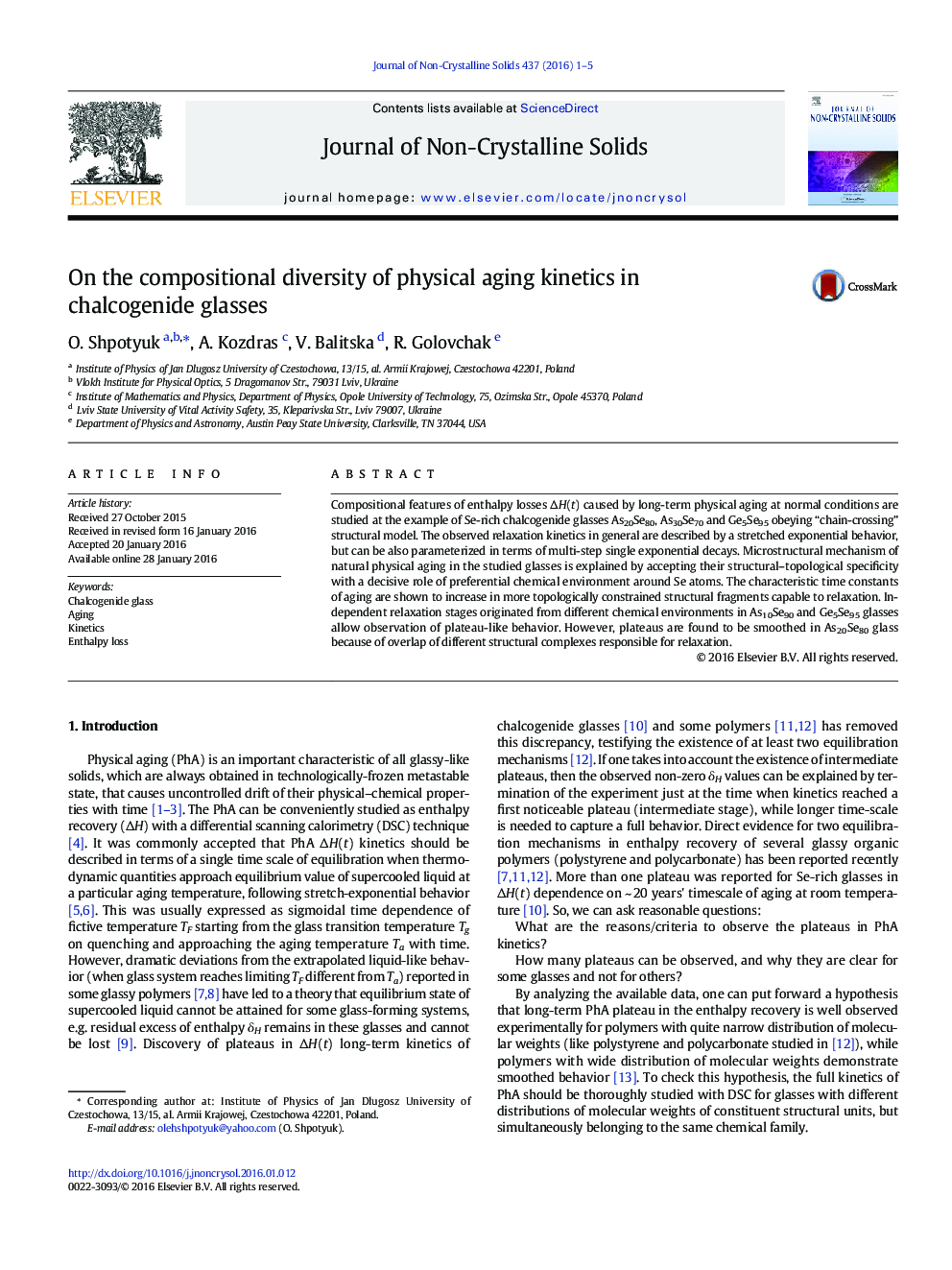 On the compositional diversity of physical aging kinetics in chalcogenide glasses