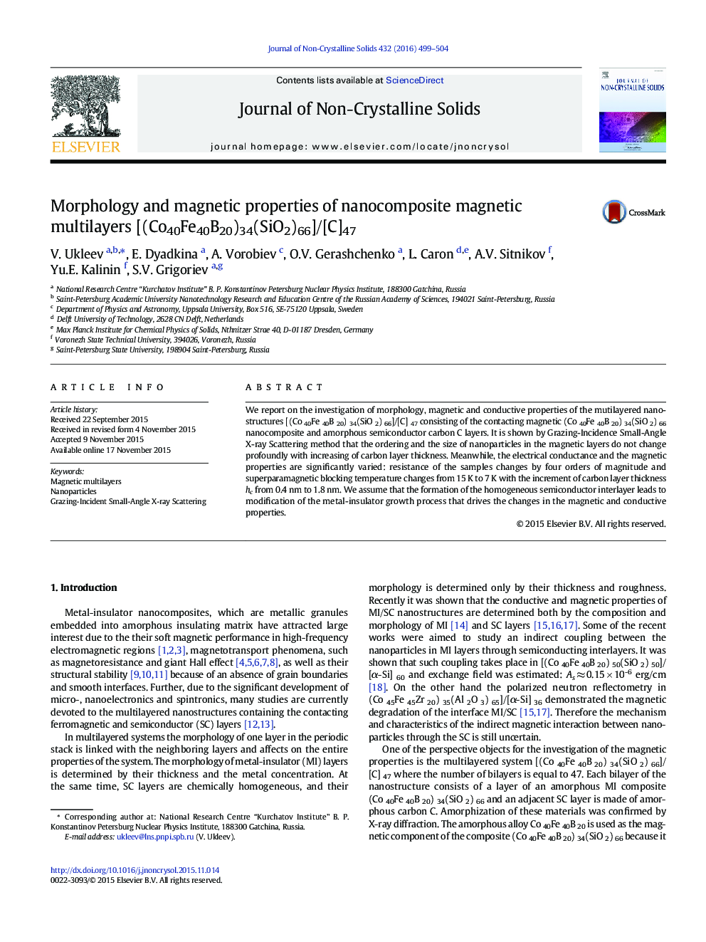 Morphology and magnetic properties of nanocomposite magnetic multilayers [(Co40Fe40B20)34(SiO2)66]/[C]47