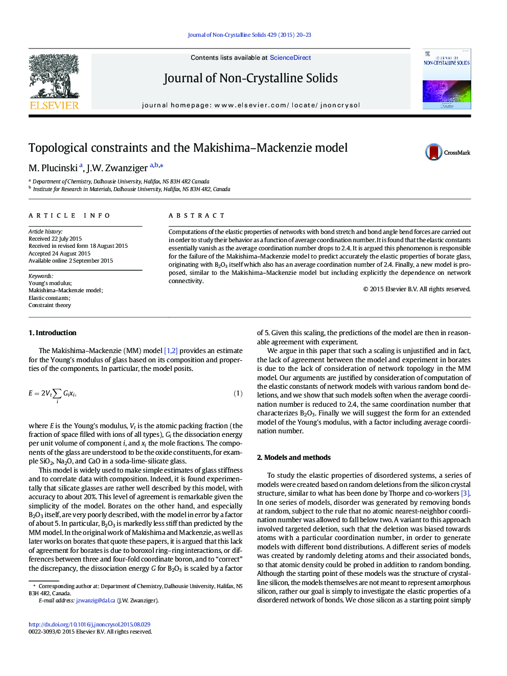 Topological constraints and the Makishima–Mackenzie model