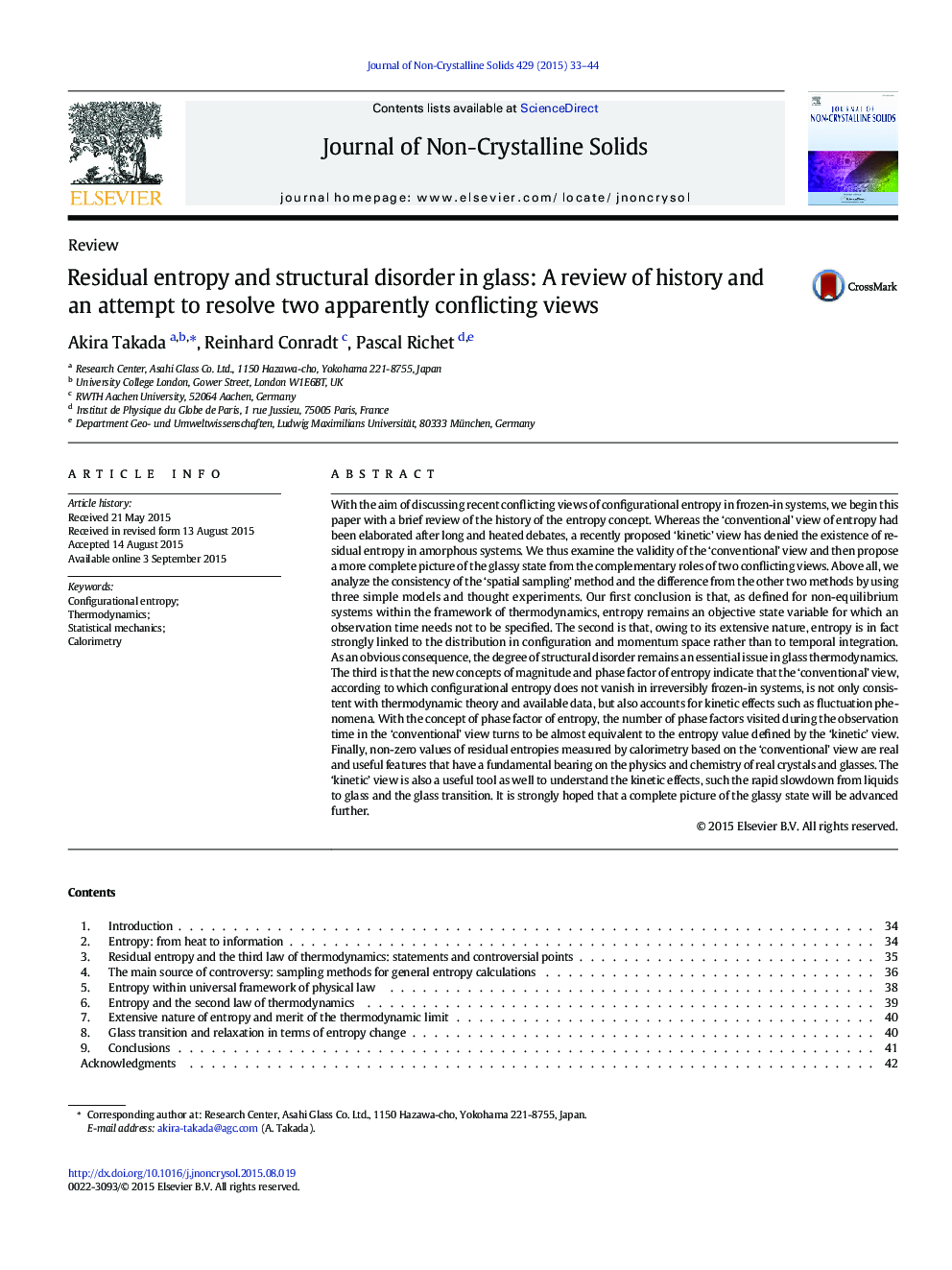 Residual entropy and structural disorder in glass: A review of history and an attempt to resolve two apparently conflicting views