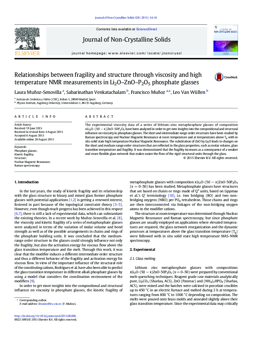 Relationships between fragility and structure through viscosity and high temperature NMR measurements in Li2O-ZnO-P2O5 phosphate glasses