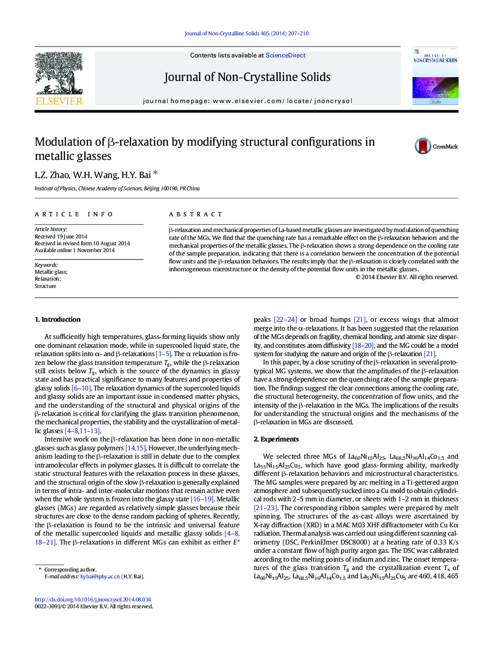 Modulation of β-relaxation by modifying structural configurations in metallic glasses