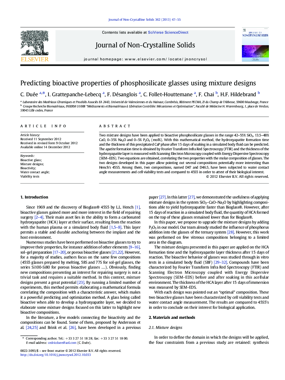 Predicting bioactive properties of phosphosilicate glasses using mixture designs