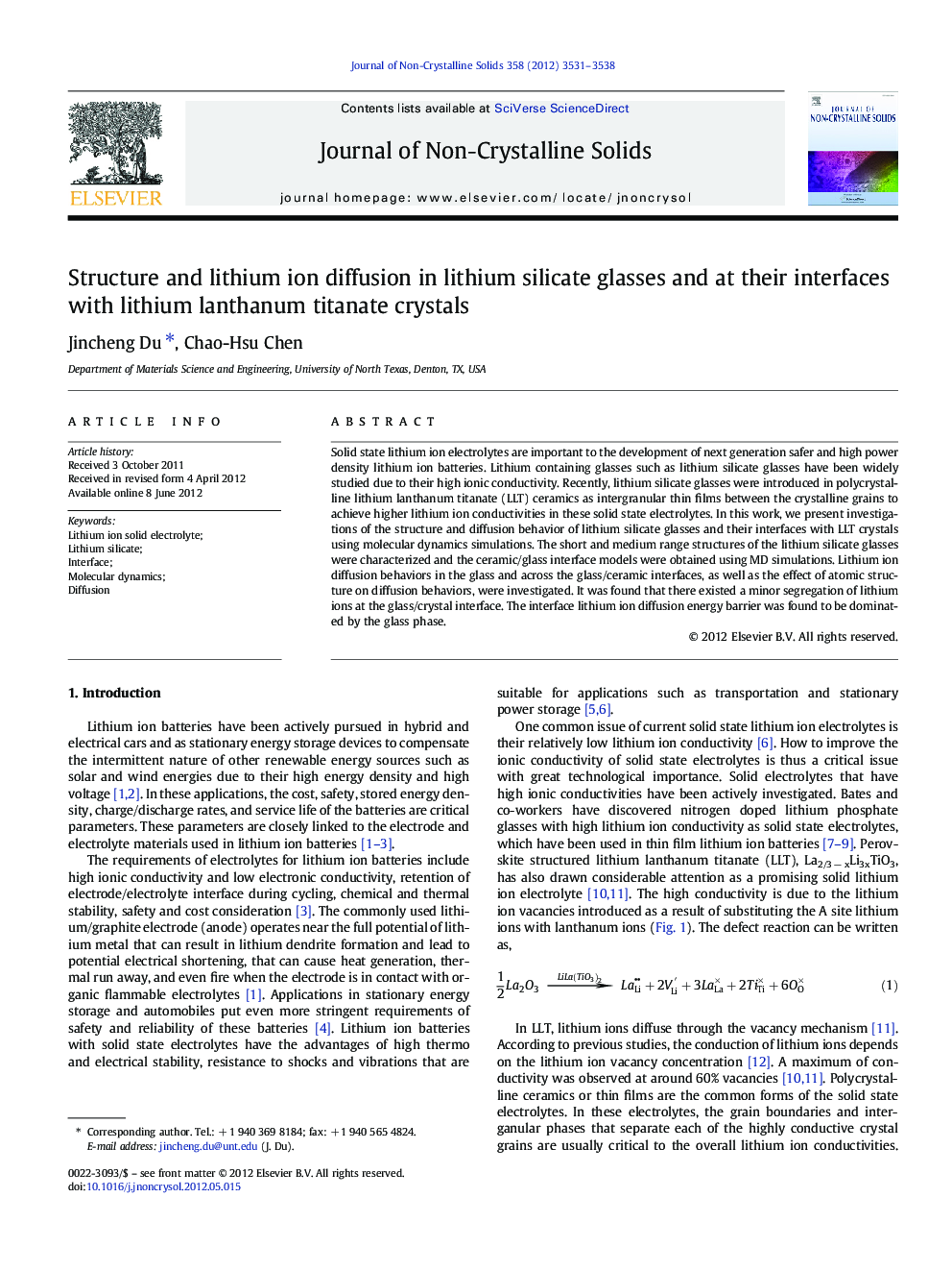 Structure and lithium ion diffusion in lithium silicate glasses and at their interfaces with lithium lanthanum titanate crystals