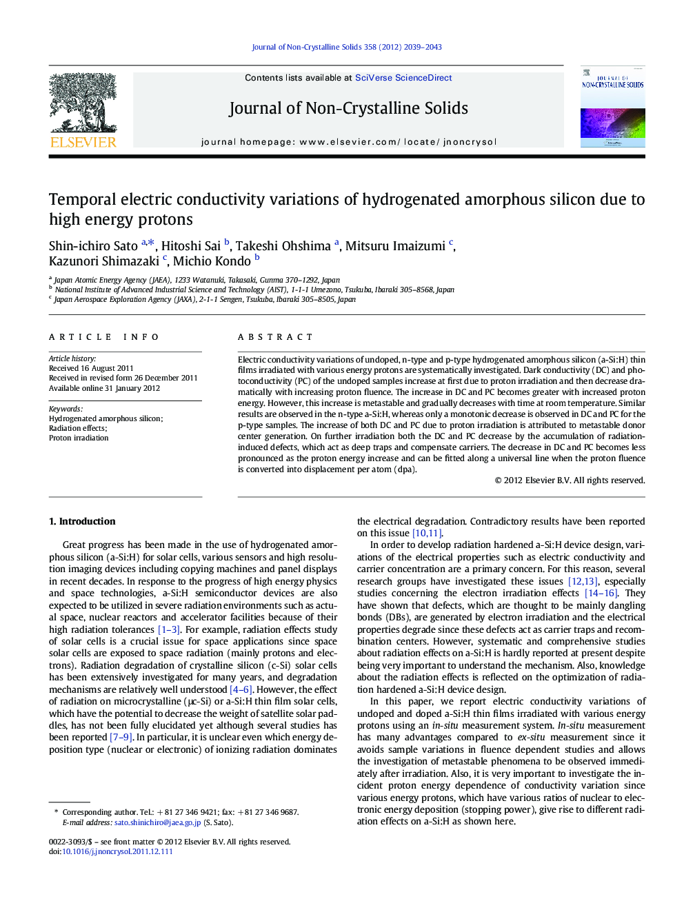 Temporal electric conductivity variations of hydrogenated amorphous silicon due to high energy protons