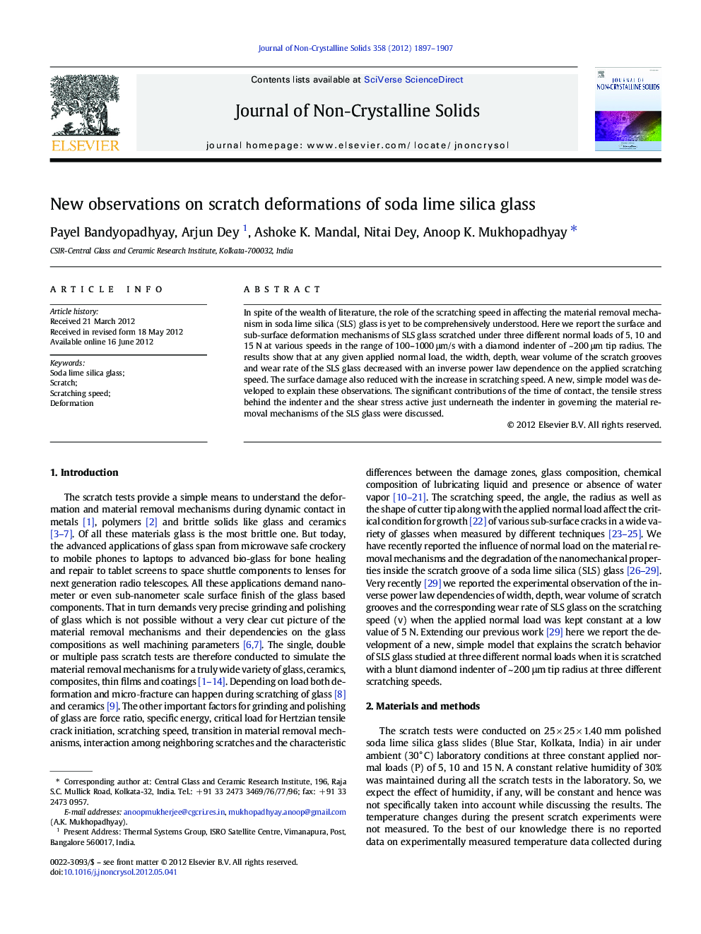 New observations on scratch deformations of soda lime silica glass