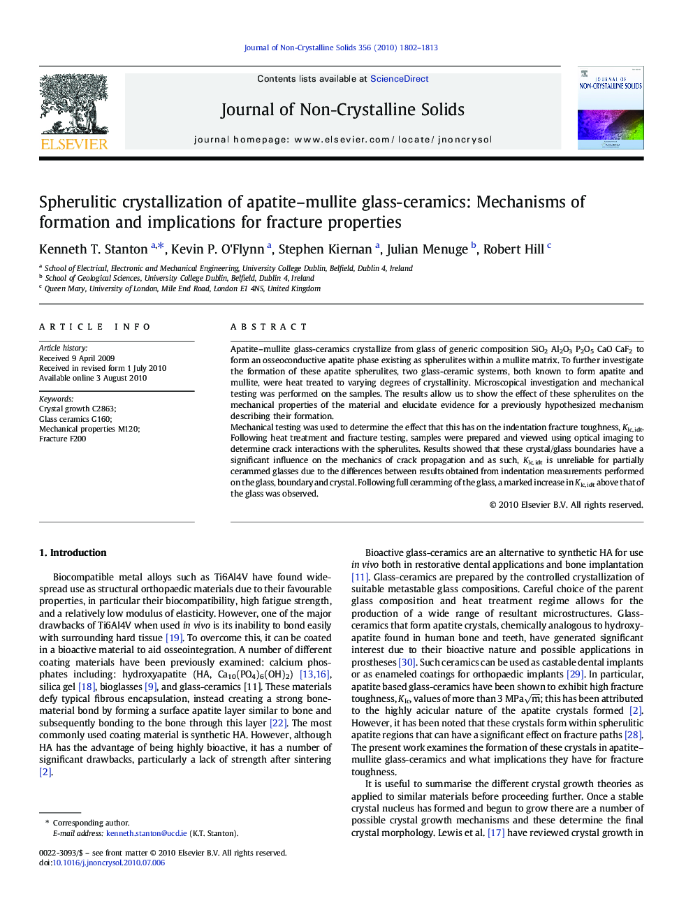 Spherulitic crystallization of apatite–mullite glass-ceramics: Mechanisms of formation and implications for fracture properties