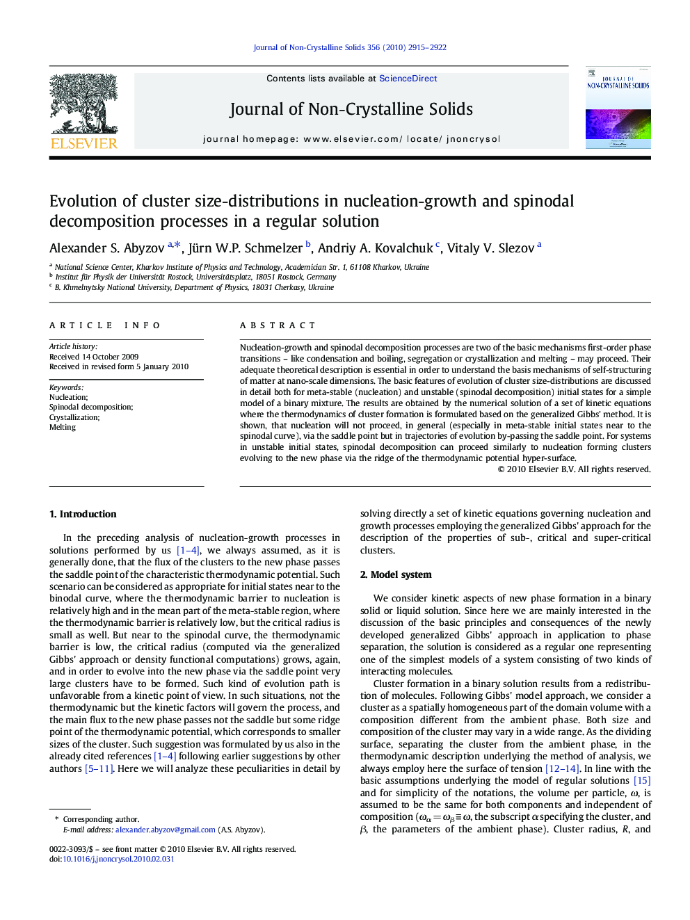 Evolution of cluster size-distributions in nucleation-growth and spinodal decomposition processes in a regular solution