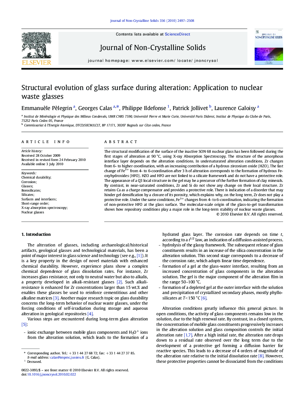 Structural evolution of glass surface during alteration: Application to nuclear waste glasses