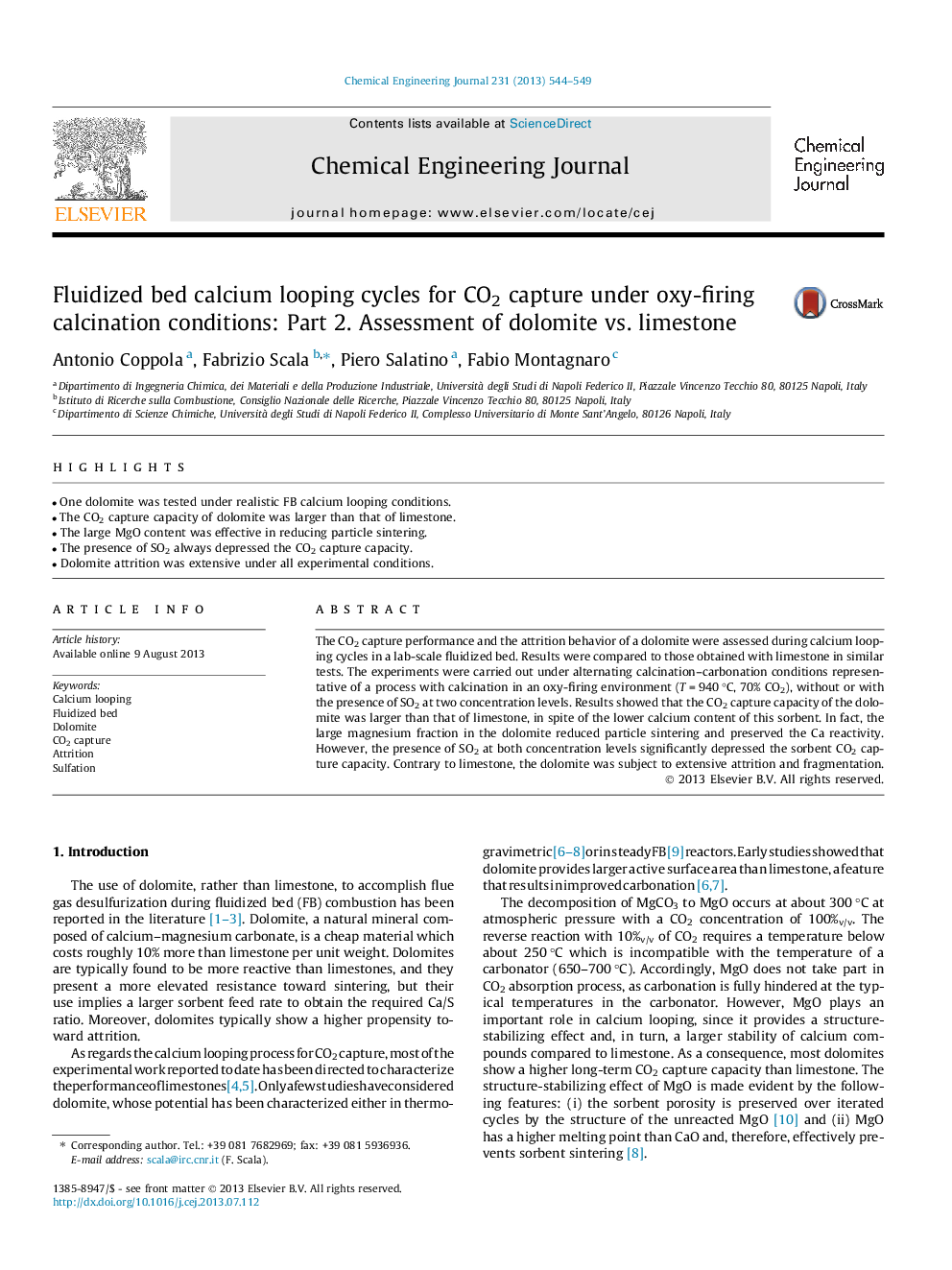 Fluidized bed calcium looping cycles for CO2 capture under oxy-firing calcination conditions: Part 2. Assessment of dolomite vs. limestone