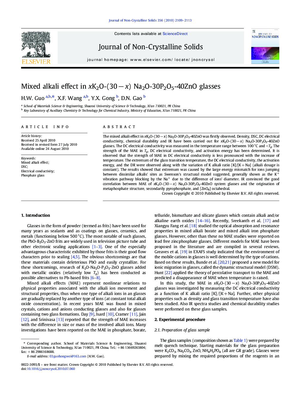 Mixed alkali effect in xK2O-(30 − x) Na2O-30P2O5-40ZnO glasses