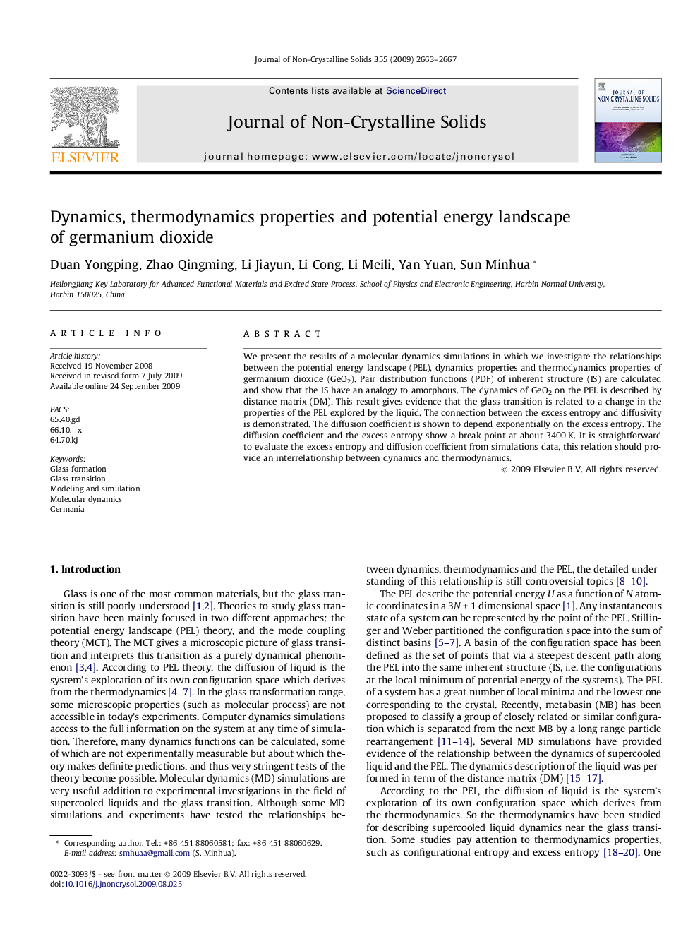 Dynamics, thermodynamics properties and potential energy landscape of germanium dioxide