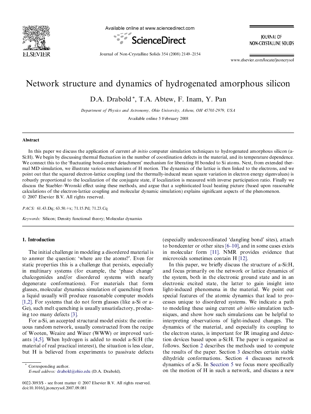 Network structure and dynamics of hydrogenated amorphous silicon