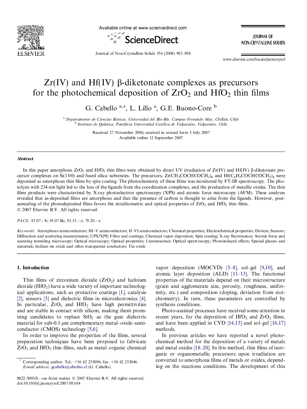 Zr(IV) and Hf(IV) β-diketonate complexes as precursors for the photochemical deposition of ZrO2 and HfO2 thin films